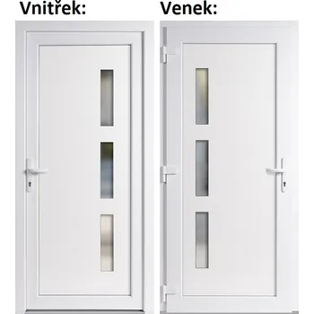 Vchodové dveře Plastové vchodové dveře Soft Julie bílé 100x210 cm, levé, otevírání VEN