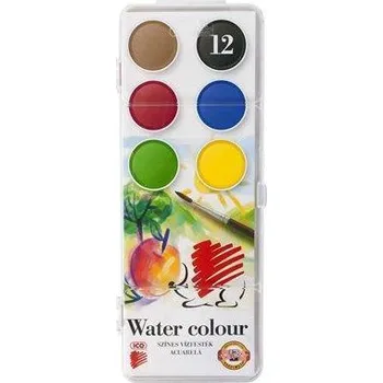 Vodové barvy, 12 pieces, 30 mm, ICO "Ježek"