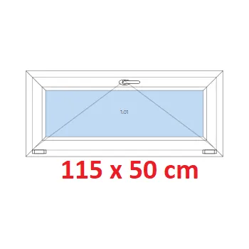 Okno Soft Plastové okno 115x50 cm, sklopné