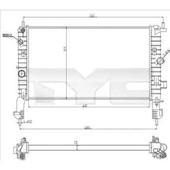 Chladič motoru Chladič, chlazení motoru TYC 725-0048-R