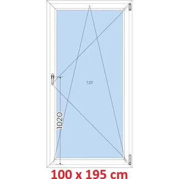 Okno Soft Plastové okno 100x195 cm, otevíravé a sklopné