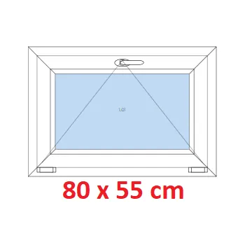 Okno Soft Plastové okno 80x55 cm, sklopné