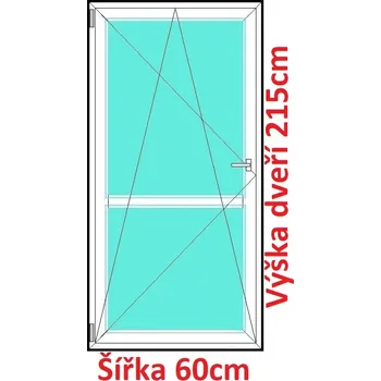 Okno Soft Balkonové dveře s příčkou 60x215 cm, otevíravé a sklopné