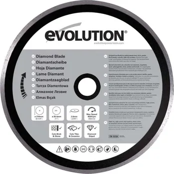 Řezný kotouč Diamantový kotouč EVOLUTION (cihla, beton, kámen, obklady...) - 210