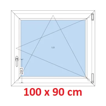 Okno Soft Plastové okno 100x90 cm, otevíravé a sklopné