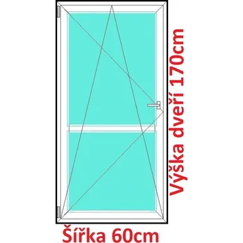 Okno Soft Balkonové dveře s příčkou 60x170 cm, otevíravé a sklopné