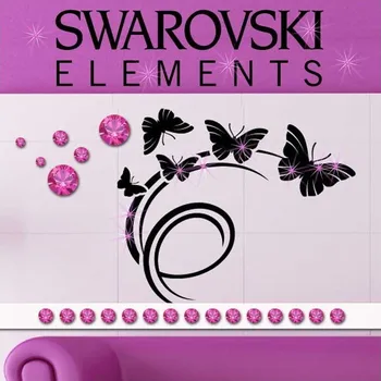 Samolepící dekorace Samolepky v sadě na zeď 15 ks 3x3 mm Swarovski Elements – Ambiance ID_656458