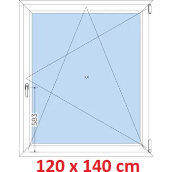 Okno Soft Plastové okno 120x140 cm, otevíravé a sklopné