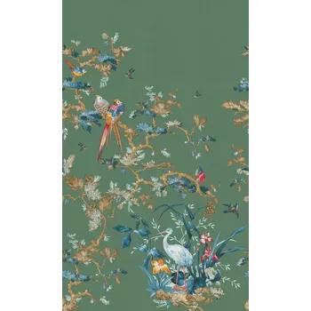Fototapeta Vliesová fototapeta zelená - strom, ptáci, rozměr 159 x 265 cm / vliesové fototapety na zeď Magic Walls 362848 Rasch