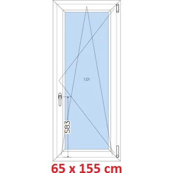 Okno Soft Plastové okno 65x155 cm, otevíravé a sklopné