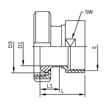 Vodovodní potrubí Kuželové hrdlo k našroubování-leštěné-1.4301: DN 32/BSP G 1 1/4"