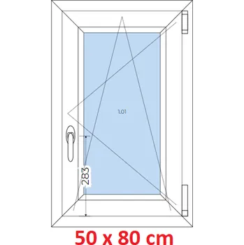 Okno Soft Plastové okno 50x80 cm, otevíravé a sklopné