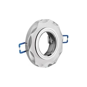 GTV Stropní bodové svítidlo BRILLANTE, sklo, bílý křišťál, kulaté