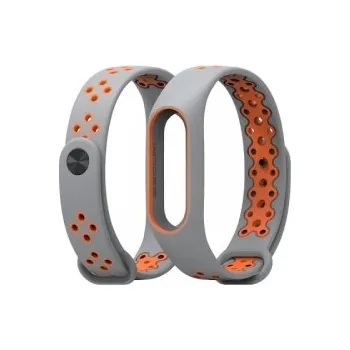 Příslušenství k chytrým hodinkám Náramek pro Xiaomi Mi Band 4 a Xiaomi Mi Band 3, šedo-oranžový
