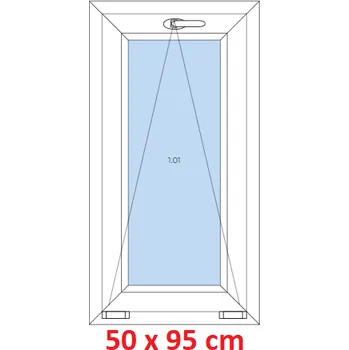 Okno Soft Plastové okno 50x95 cm, sklopné