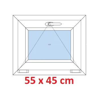 Okno Soft Plastové okno 55x45 cm, sklopné
