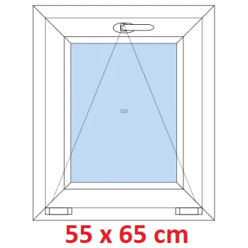 Okno Soft Plastové okno 55x65 cm, sklopné