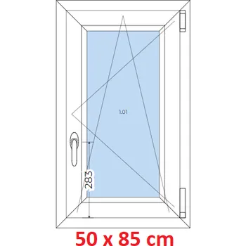 Okno Soft Plastové okno 50x85 cm, otevíravé a sklopné