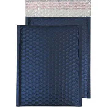 Obálka Obálka, metalická modrá, bublinková, C5+, 250 x 180 mm, BLAKE MTN250