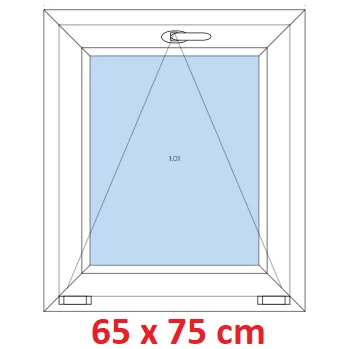 Okno Soft Plastové okno 65x75 cm, sklopné