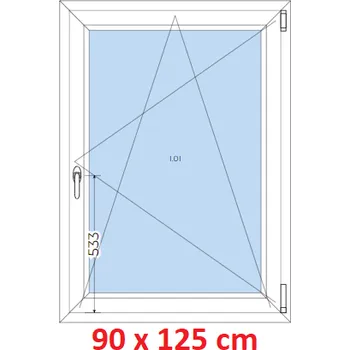 Okno Soft Plastové okno 90x125 cm, otevíravé a sklopné