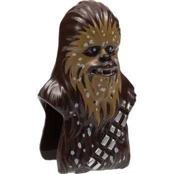 Hračka 15307pb03 Dark Brown Head, Modified SW Wookiee, Chewbacca with White Snow Spots (Tmavě hnědá hlava, modifikovaný SW Wookiee, Chewbacca s bílými sněhovými skvrnami)
