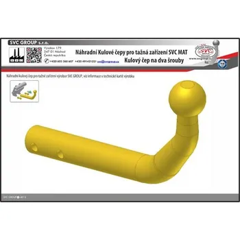 Tažné zařízení Kulový čep na dva Šrouby SVC do 3500kg jen pro SVC Group, SVC Group
