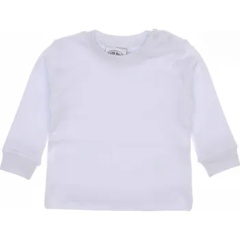 Dětské tričko dlouhý rukáv bílé 68