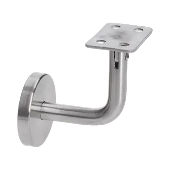 Držák madla na stěnu, nastavitelný, broušená AISI 304