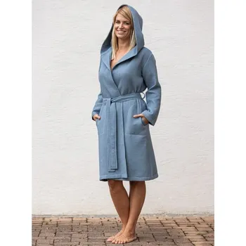 Dámský župan Dámský župan s kapucou, modrá, Framsohn Velikost: M