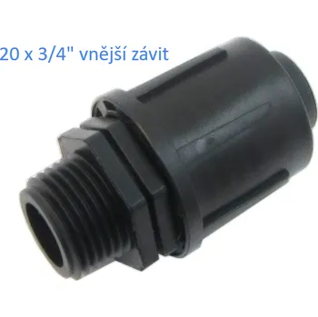 Zavlažovač Přímý přechod 20X3/4" vnější závit