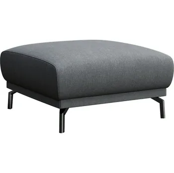 Taburet Světle šedá látková podnožka MESONICA Puzo s černou podnoží