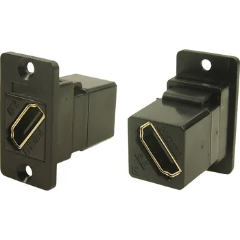 Elektrická zásuvka Cliff CP30688 HDMI adaptér zásuvka, vestavná černá 1 ks