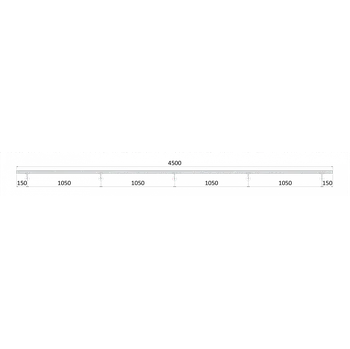Madlo do koupelny Madlo ø 42.4mm, L-4500mm, leštěná nerez AISI304