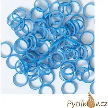 Obleček pro psa Latexové gumičky - modrá 100ks/7mm (Latexové gumičky - na top knot, 100 ks, šířka 10 mm )