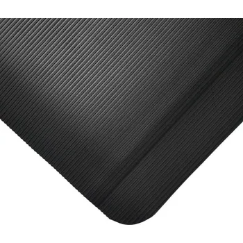Černá gumová protiúnavová průmyslová rohož - 300 x 90 x 1 cm