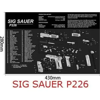 Čištění zbraně SIG SAUER P226 čistící podložka 210SSP226
