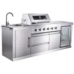 Zahradní kuchyně s grilem a chladničkou…