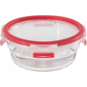 Dóza na potraviny Emsa Clip&Close Glass Foos Container 500 ml červená