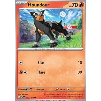 Karetní hra Pokémon SVI 033/198 Houndour - Scarlet & Violet Stav: Near Mint, Verze: REVERSE HOLO