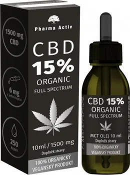 CBD Pharma Activ CBD Organic Full Spectrum MCT olej 15 % 10 ml