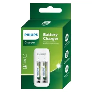 Nabíječka baterií Philips SCB2070NB/00 kompaktní nabíječka baterií USB, 2 AAA baterie 700 mAh