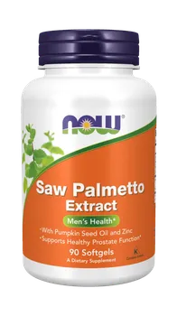 Přírodní produkt Now Foods Saw Palmetto s dýňovým olejem a zinkem 80 mg 90 cps.
