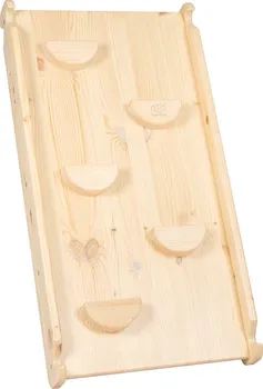 MeowBaby Dětská dřevěná skluzavka a lezecká stěna 2v1