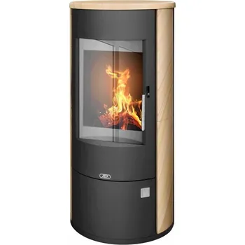 Krbová kamna ABX, spol. s.r.o. ABX ASPEN 5 krbová kamna 5kW, pískovec/černý plech