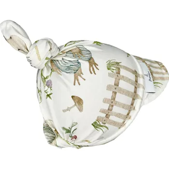 Šátek Mimilove Bavlněný dětský šátek s kšiltem 1-5 let Krtek White