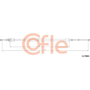 Auto-moto Tažné lanko, parkovací brzda COFLE 1.CT003