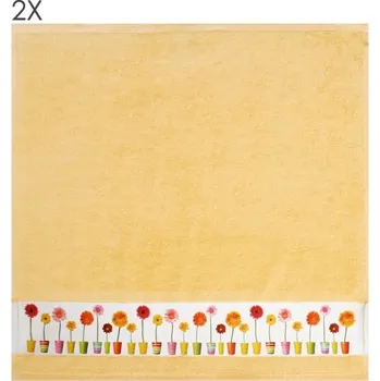 Talíř Ručník do kuchyně sada 2 kusy, žlutá, Framsohn ▪ Kč 579 ️ - Luxurytable.cz Framsohn