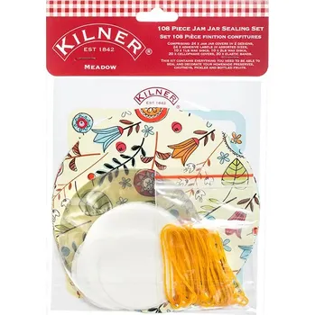 Zavařovací sklenice Kilner Meadow set doplňků na uzavírání a značení sklenic a lahví, 0025.444