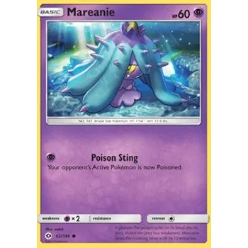 Karetní hra Pokémon SUM 062/149 Mareanie - Sun & Moon Stav: Near Mint, Verze: NORMAL